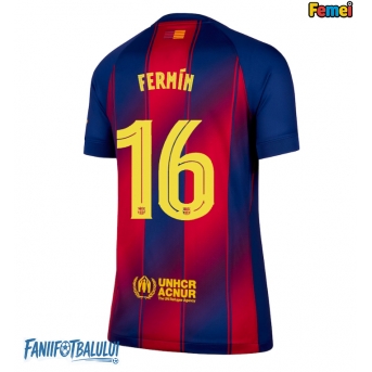 Barcelona Fermin Lopez #16 Tricou Fotbal Replică 2025-26 Femei Acasa